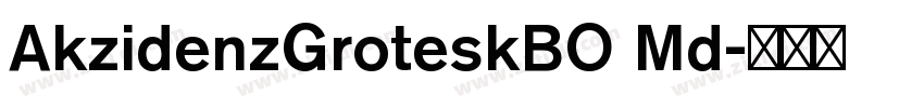 AkzidenzGroteskBO Md字体转换